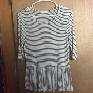 Striped peplum top